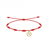 Pulsera de los 7 Nudos con silueta el Zeledn, Acero Dorado
