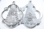 COLGANTE GRANDE VIRGEN DEL ROCIO Yo conduzco, ella me guia 56x45mm