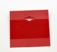 5 SOPORTES DE PLÁSTICO CON TERCIOPELO PARA PENDIENTES 5.3x5cm (rojo)