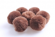 10 POMPONES-MADROOS MARRN 3cm