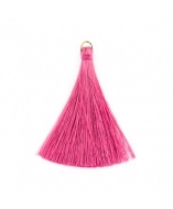1 BORLA POLIESTER CON ANILLA DORADA - FUXIA 4.5 cm