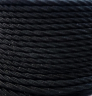 Bobina de 20 metros de cordón elástico Negro