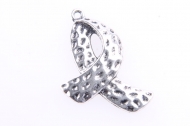 5 COLGANTES LAZOS SOLIDARIOS PLATA ANTIGUA 34x21mm