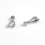 5 ENGANCHES PARA COLGANTE PLATA ANTIGUA 10x7mm