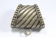 SUJETA FULARES - PAUELOS BRONCE 24x13mm mod. rayas