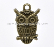 COLGANTE BUHO 3 COLOR BRONCE 22.5x14x4mm
