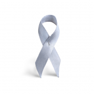 Lazo solidario gris plata con imperdible metlico