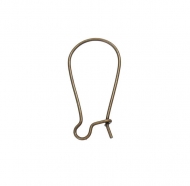 26 GANCHOS DE PENDIENTE CERRADO BRONCE 25X11mm