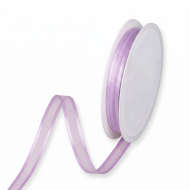 1 Bobina de Cinta de Organza con Ribete color Lila, 40 Metros aprox.
