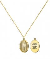 Colgante y cadena Santiago Apostol, Guame en el camino, Acero Dorado