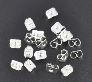 26 TRASERAS METLICAS PLATEADAS 5x4mm