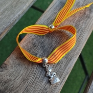 Pulsera fallera con seera y colgante fallera ramo