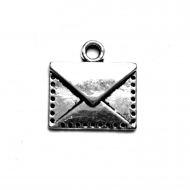 5 COLGANTES SOBRE PLATA ANTIGUA 15x14mm