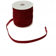 1 bobina 20 metros terciopelo elstico rojo vino 10mm