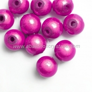 10 BOLAS ACRLICAS EFECTO MIRACLE FUXIA 8x8x8mm