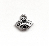 20 Colgantes ojo plata antigua 10x9mm