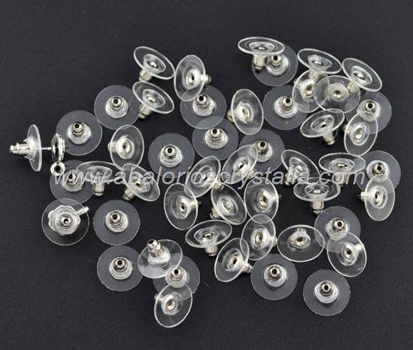 Tuercas Para Pendientes En Plastico 3 x 3.3 mm- 144 uds