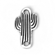 5 CONECTORES C�CTUS PLATA ANTIGUA 21x12mm