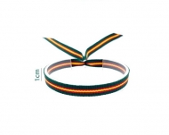 Pulsera Bandera Espaa Verde 1cm, cierre corredero Acero