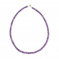Collar montado bolas de piedra natural Amatista 45cm (Tamao de bola a elegir)