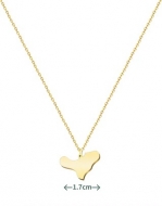 Colgante con cadena Isla del Hierro, Acero Dorado