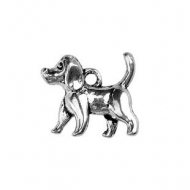 5 PERROS PLATA ANTIGUA 16x14mm