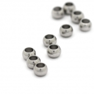 25 Bolas achatadas 3mm acero inoxidable