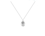 Collar con colgante medalla 1.8cm Virgen del Pilar acero inoxidable