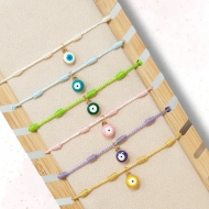 Pulsera de los 7 nudos con colgante ojo turco