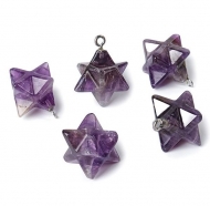 Colgante de Amatista natural Estrella Merkaba