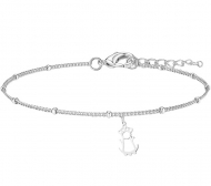 Pulsera con cadena y silueta Virgen de la Fuensanta, Acero Plateado