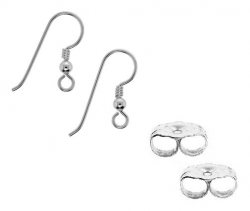 Pendientes y accesorios de plata