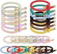 Pulsera elstica nudo color a elegir y terminales dorados