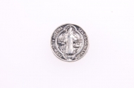 10 ABALORIOS SAN BENITO PLATA ANTIGUA 10mm