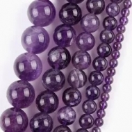 5 BOLAS PIEDRA AMATISTA 10mm