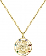 Colgante Tetragramaton Acero color Dorado 18x18mm