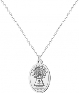 Collar con colgante medalla 1.8cm Virgen del Pilar acero inoxidable