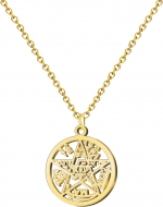 Colgante Tetragramaton calado Acero color Dorado 16x16mm