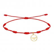 Pulsera 7 nudos de Lo Rat Penat Murcilago de Jaume I, Acero Dorado