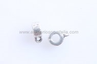 20 COLGADORES RAYADOS CON ANILLA PLATA ANTIGUA 8x3mm (paso 3mm)