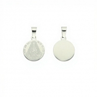 1 Colgante medalla Virgen Rocio con anilla acero inoxidable 20x11mm