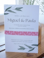 Detalle invitados Hojas Olivo+ pulsera solidaria el�stica con tarjet�n personalizado