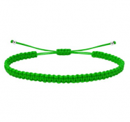 Pulsera ajustable macram� verde con acero
