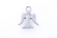 10 ANGELES PLATA ANTIGUA 15X13mm