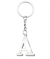 Llavero de Acero plateado con inicial a escoger