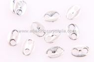 20 MINI CALABROTES MET�LICOS PLATA ANTIGUA 7x5mm