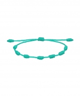 1 Pulsera de los 7 nudos ajustable macram turquesa