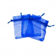 Bolsas de organza color azul eléctrico (50 uds.) tamaño a elegir