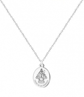 Colgante con cadena Virgen de los Remedios Acero Plateado