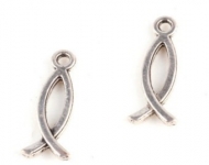 10 COLGANTES PEZ 21x8mm